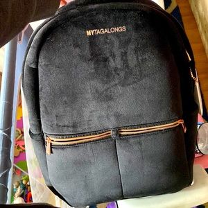 Black Velvety Backpack